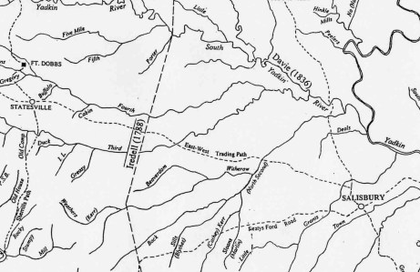 1780 Map Rowan County NC by H.W.Ferguson, Nov 1994 s-jbk wb