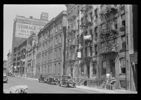 New York, New York. 61st Street between 1st and 3rd Avenues. House fronts. Library of Congress, Prints & Photographs Division, FSA/OWI Collection, LC-USF3301-006714-M3 (b&w film dup. neg.)