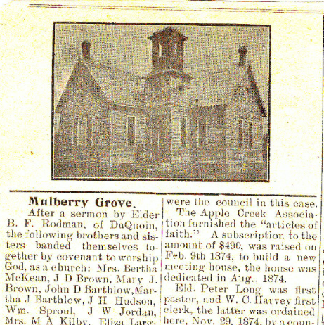 Mulberry Grove Baptist Church, Mulberry, Illinois